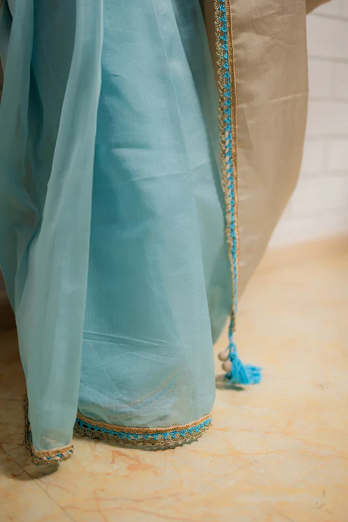 Samoolam Sky & Sand Lavanya handwoven sarees - Image 5
