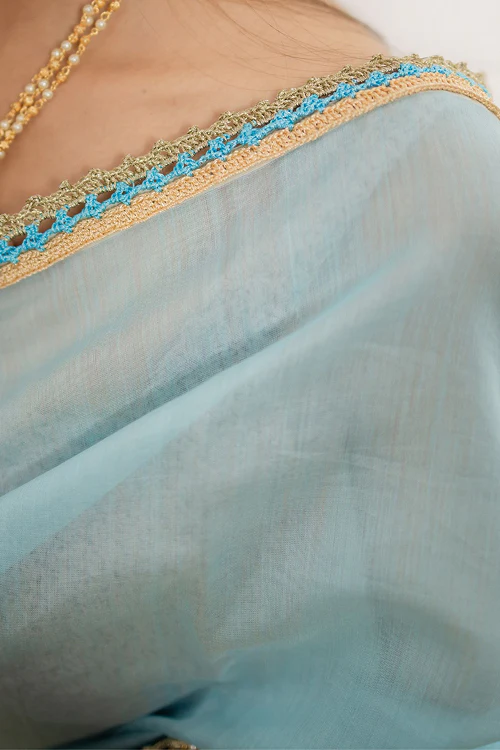 Samoolam Sky & Sand Lavanya handwoven sarees - Image 8
