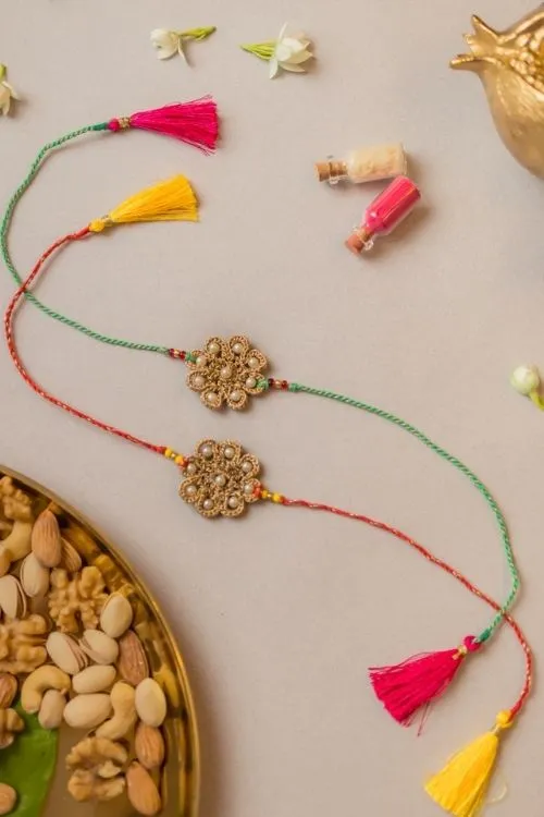 Samoolam Sunbeam Crochet Rakhi (Set Of 2) - Image 4
