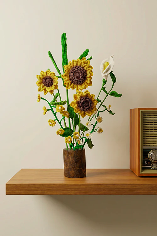 Samoolam Sunshine Harmony - Crochet Flower Bouquet - Image 3