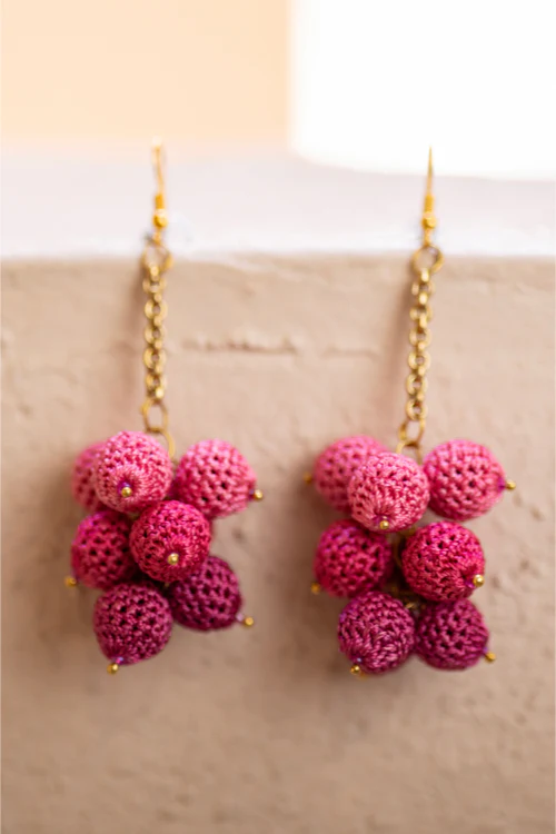 Samoolam Swing Earrings ~ Purple Ombre - Image 2