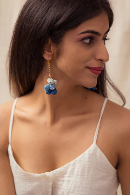 Samoolam Swing Earrings ~ Blue Ombre - Image 3