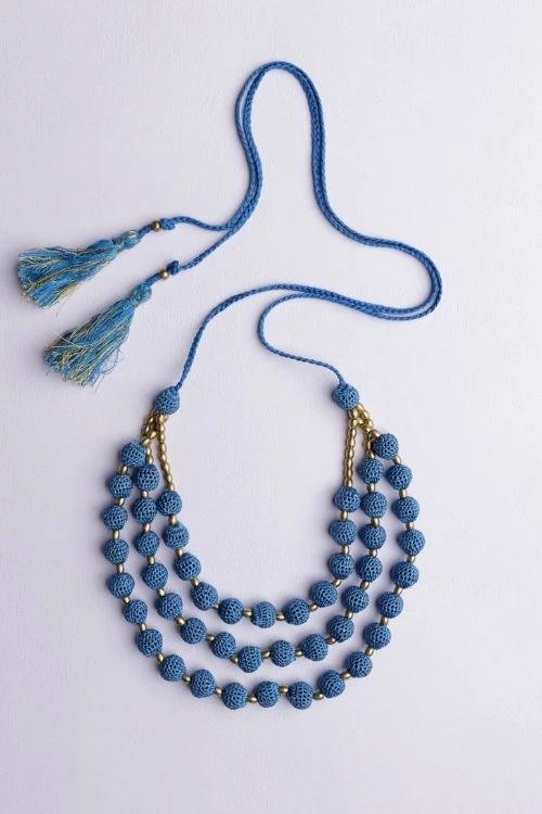 Samoolam "Cheer Neckpiece ~ Cobalt Blue " - Image 4