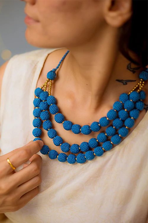 Samoolam "Cheer Neckpiece ~ Cobalt Blue " - Image 5