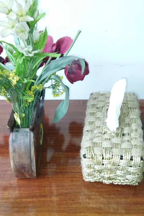 Sirohi Sandy Jute Tissue Box - Image 3