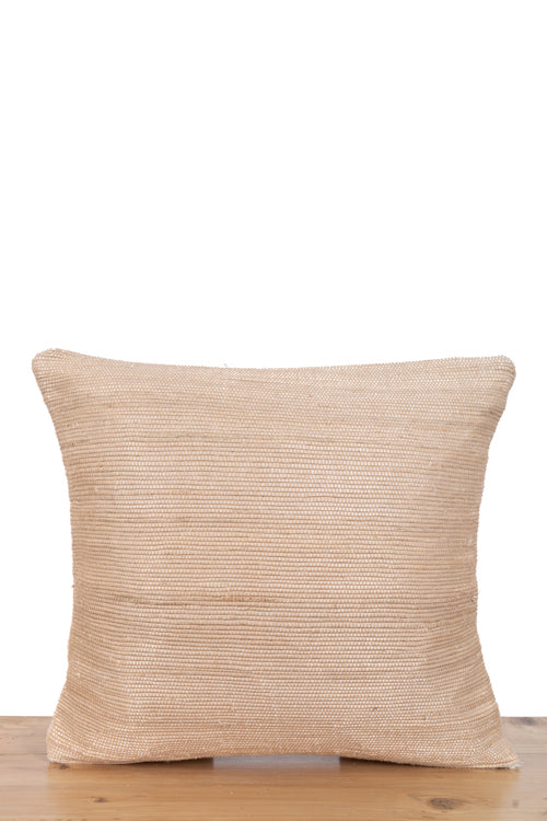 Saral Hand-Woven Cushion Cover (Single Pc)-Beige - Image 3