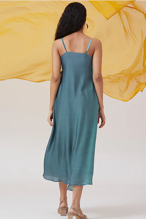 Okhai 'Seatherny' Ombre Sleeveless Modal Silk Wrap Dress - Image 7