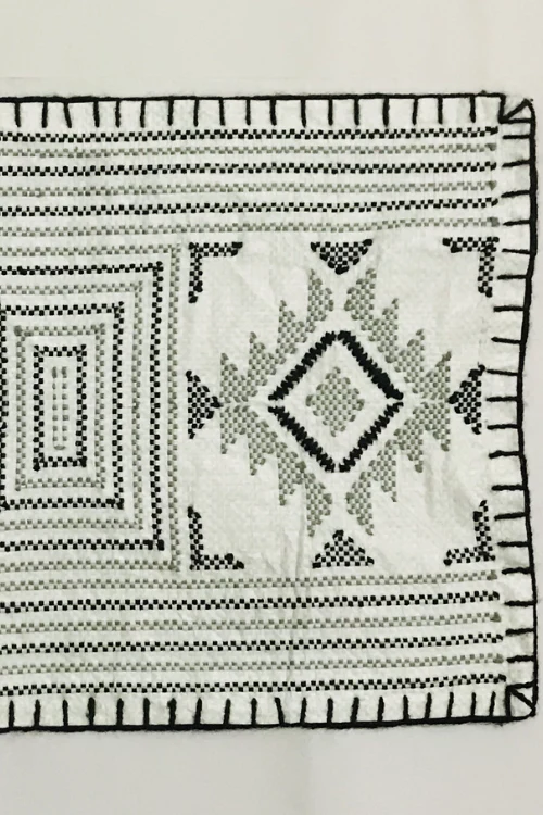 Samuday Craft Set Of 6  Black Taat Table Matt - Image 2