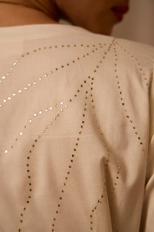 Okhai "Shine" Mukaish Work Wrap Top - Image 5