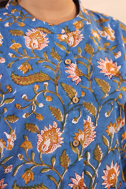 Shuddhi Blue And Green Shirt - Image 2