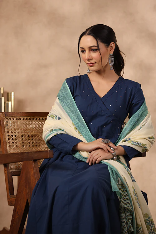 Shuddhi Blue Color 3 Piece Set - Image 14