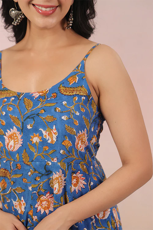 Shuddhi Blue Sphagetti Dress - Image 2