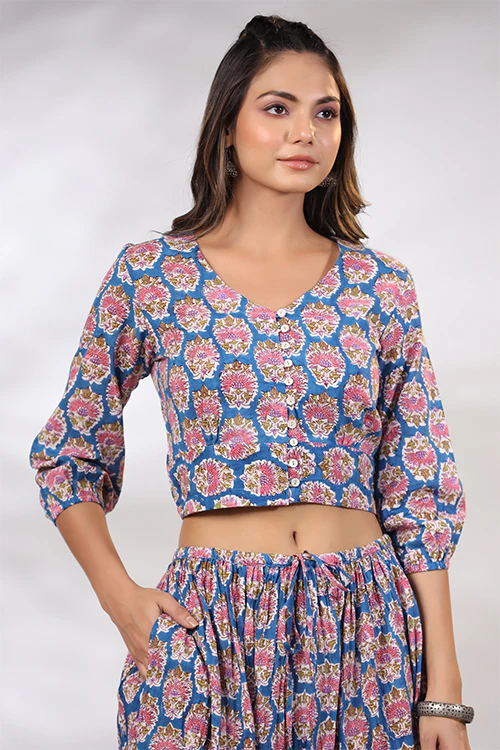 Shuddhi Cobalt Blue Co-Ord Set - Image 2