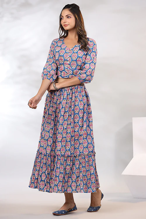 Shuddhi Cobalt Blue Co-Ord Set - Image 3