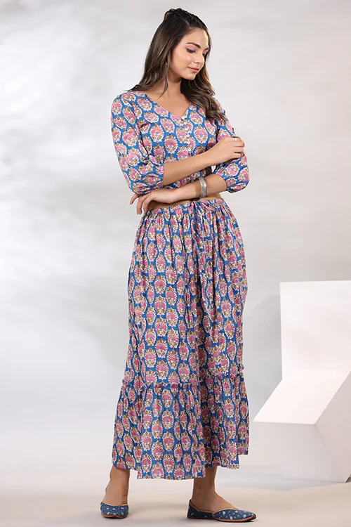 Shuddhi Cobalt Blue Co-Ord Set - Image 4