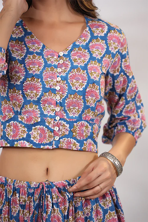 Shuddhi Cobalt Blue Co-Ord Set - Image 6