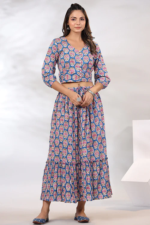 Shuddhi Cobalt Blue Co-Ord Set - Image 8