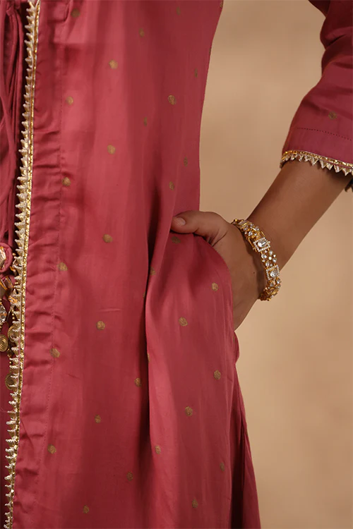 Shuddhi Mauve Double Dress - Image 13
