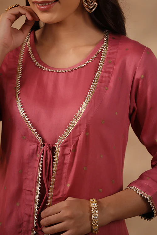 Shuddhi Mauve Double Dress - Image 4