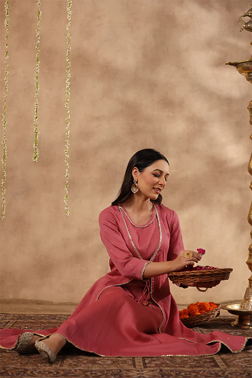 Shuddhi Mauve Double Dress - Image 6
