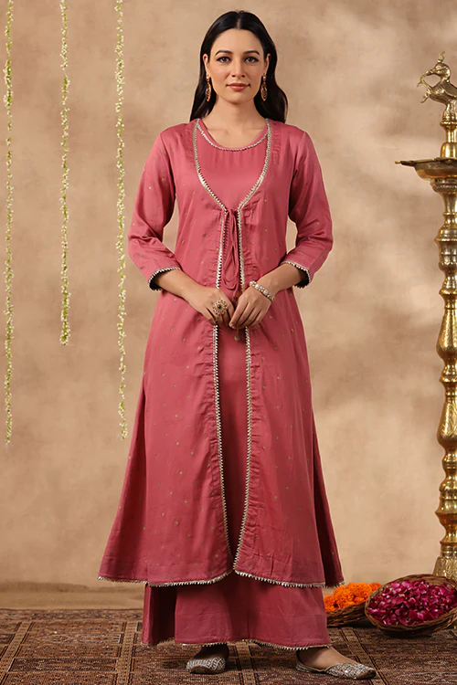 Shuddhi Mauve Double Dress - Image 8