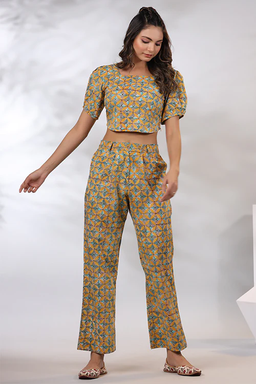 Shuddhi Mustard Co-Ord Set - Image 3