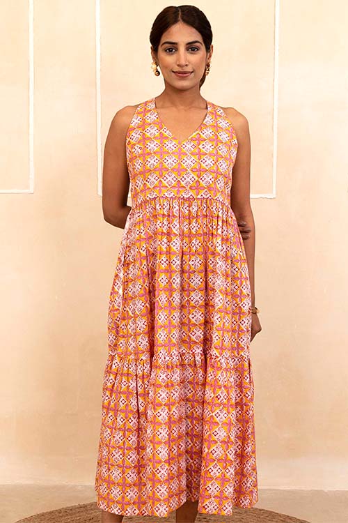 Shuddhi Mustard Halter Neck Dress - Image 5