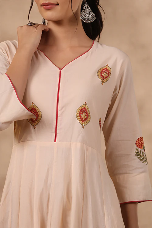 Shuddhi Peach And Orange Long Dress - Image 10