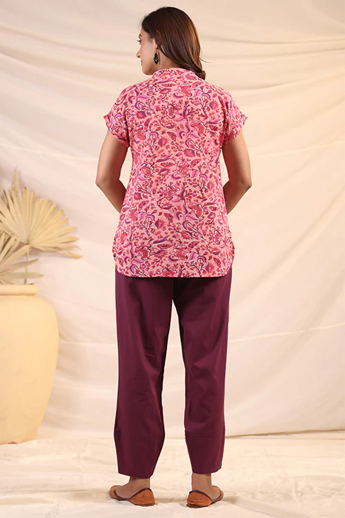 Shuddhi Peach And Pink Shirt - Image 5