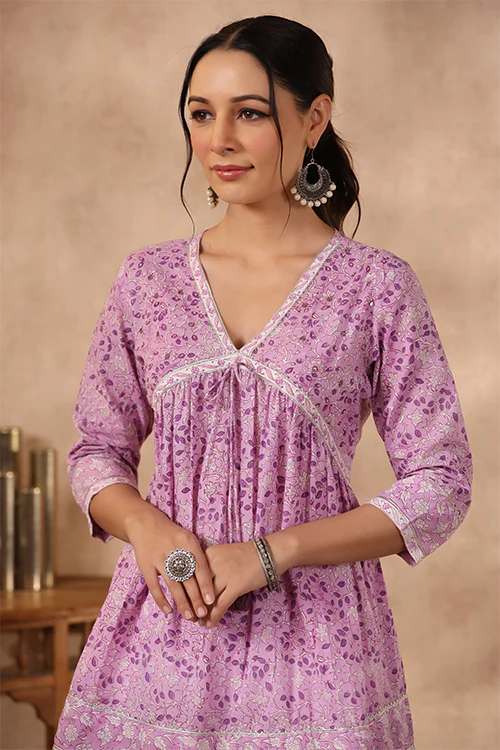Shuddhi Pink And Purple Top