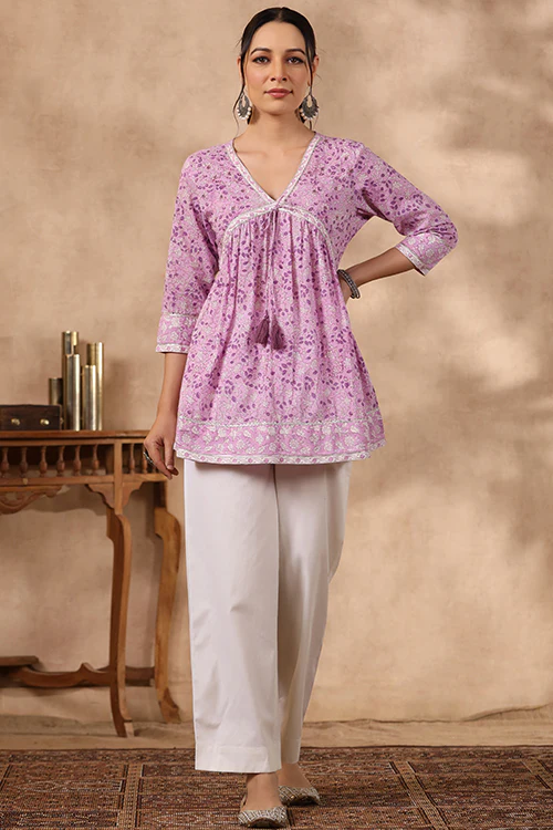 Shuddhi Pink And Purple Top - Image 6