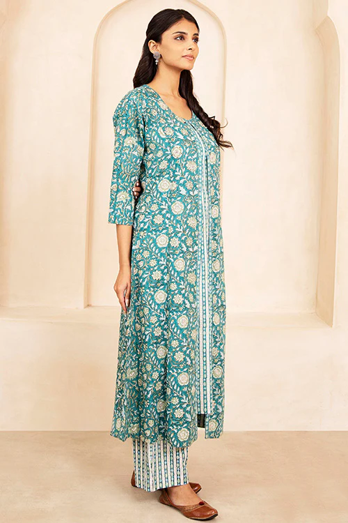 Shuddhi Teal 3 Piece Set - Image 5