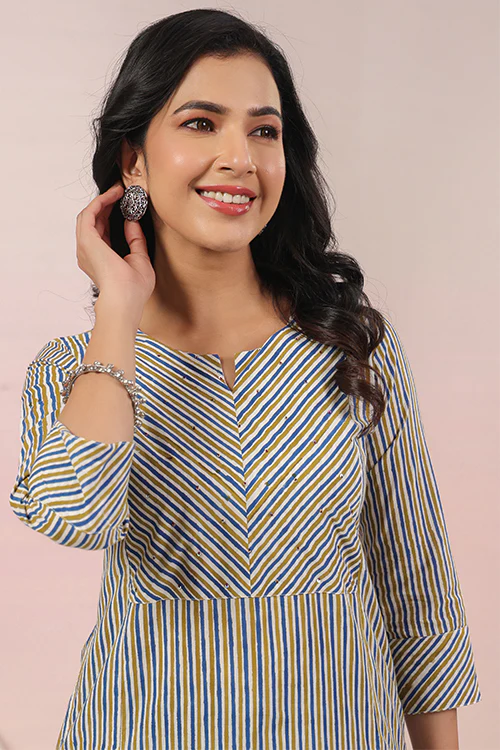 Shuddhi Teal Green Semi Aline - Image 7