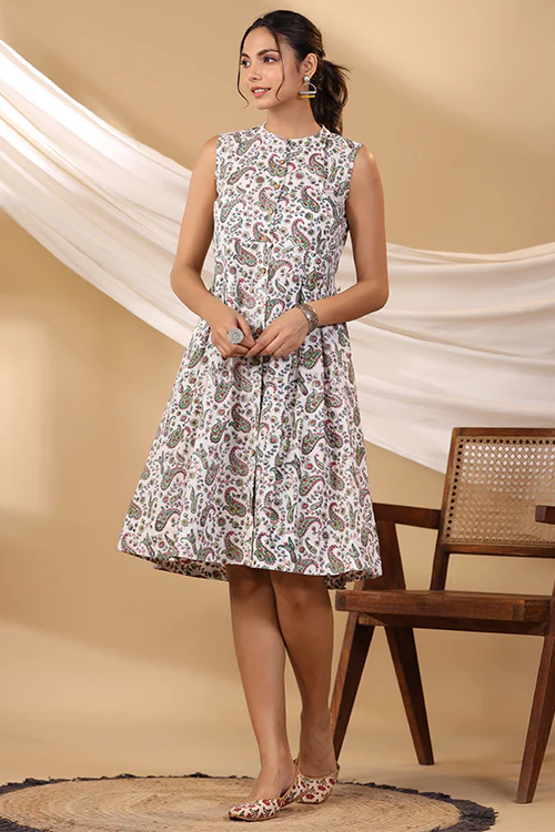 Shuddhi  White Button Down Dress - Image 3