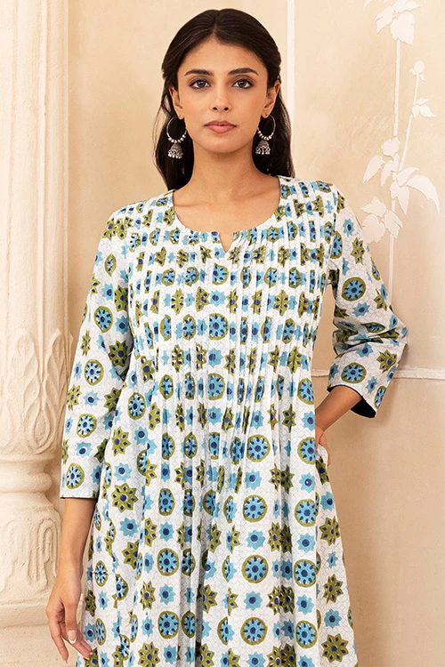 Shuddhi White Pleated Dress - Image 2
