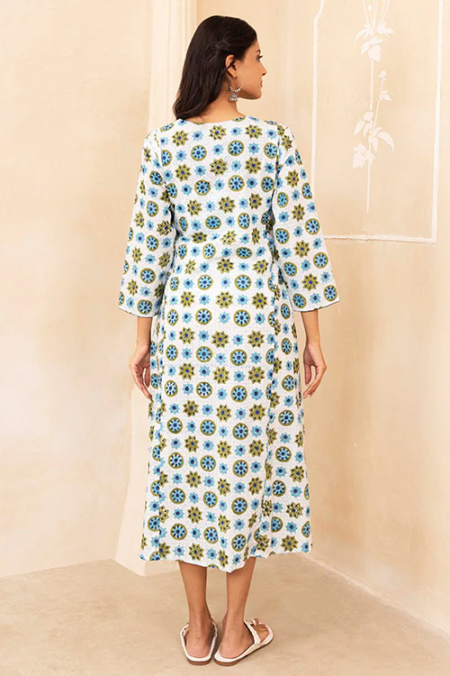 Shuddhi White Pleated Dress - Image 4