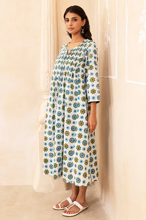 Shuddhi White Pleated Dress - Image 5