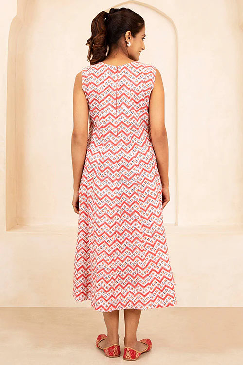 Shuddhi White Sleeveless Dress - Image 4