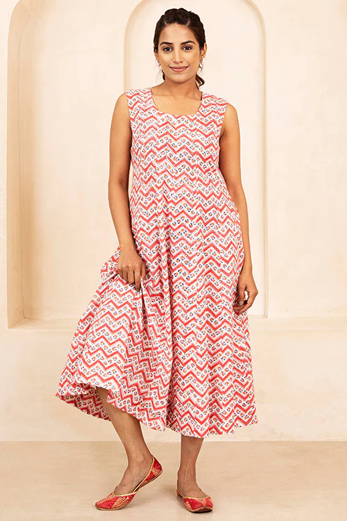 Shuddhi White Sleeveless Dress - Image 5