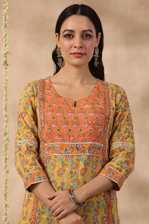 Shuddhi Yellow And Mustard 2 Piece Set - Image 3