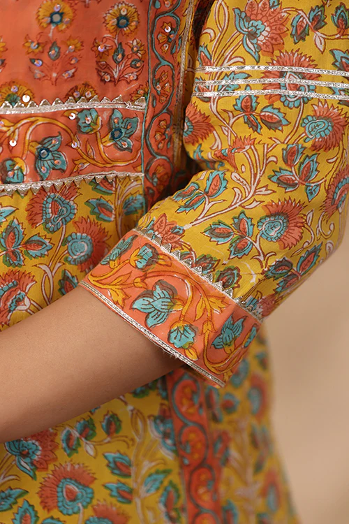 Shuddhi Yellow And Mustard 2 Piece Set - Image 6