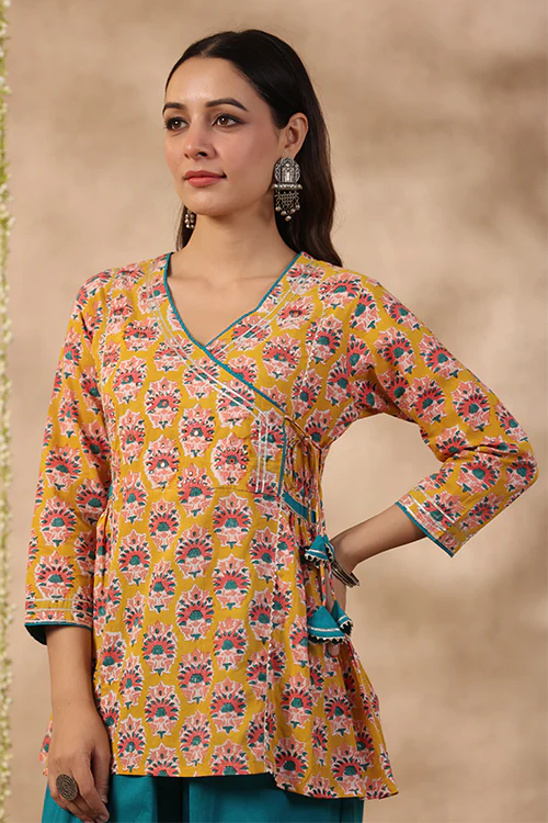 Shuddhi Yellow Gota Top