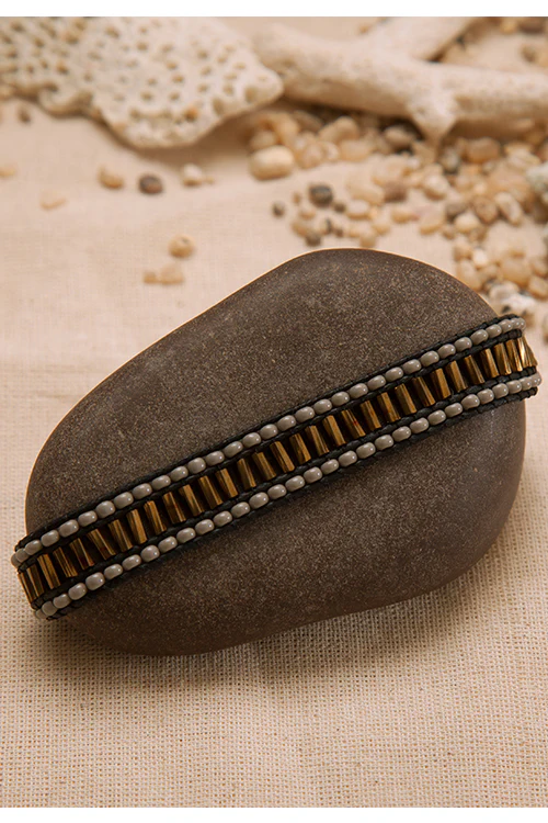 Dhaaga Antique Gold Silver Ladder Bracelet