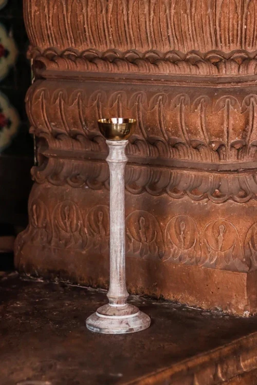 Sirohi White Wood Candlestands - Image 3