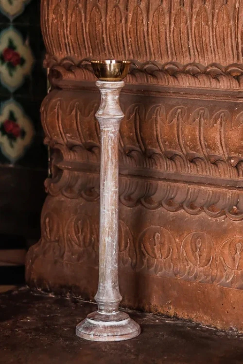 Sirohi White Wood Candlestands - Image 7
