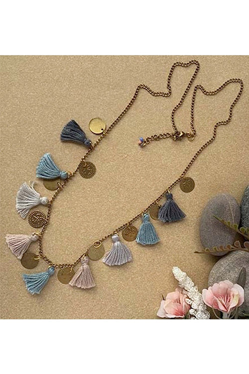 Dhaaga Dhaaga Sky Tassel Necklace - Image 4