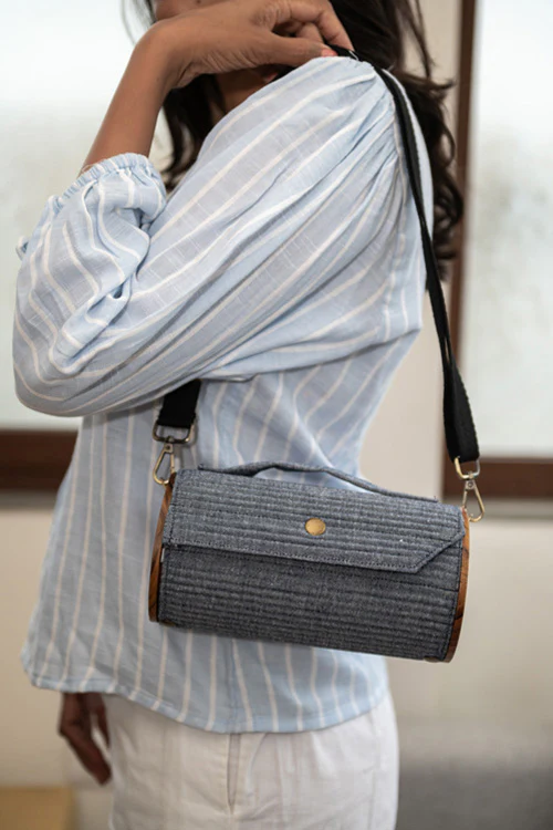 Lukka Chuppi Slate Round Clutch - Single Sleeve - Image 2