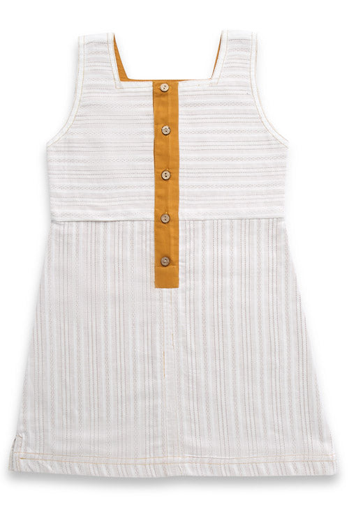 Soleilclo "Floral Bouquet" Sleeveless Hand Embroidered Cotton A-Line Dress - Image 5