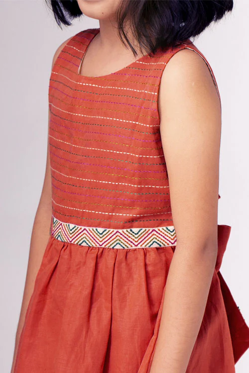 Soleilclo Hand Embroidered Linen Dress And Shorts - Image 2