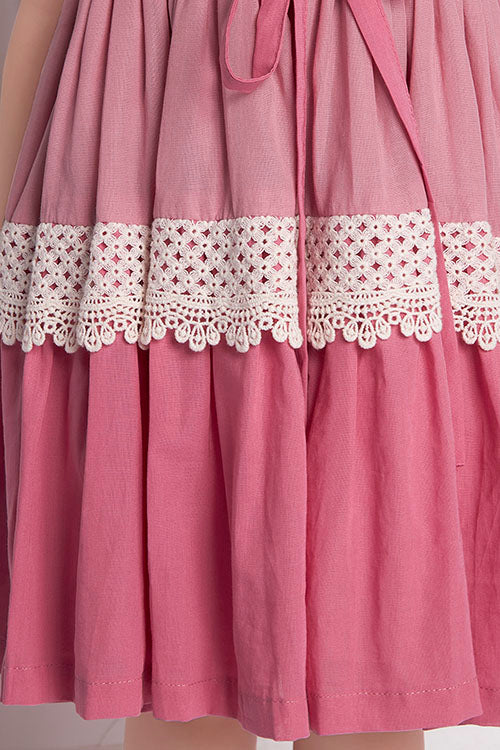 Soleilclo "Rosy Ombre" Half Sleeves Hand Embroidered Cotton Dress - Image 3